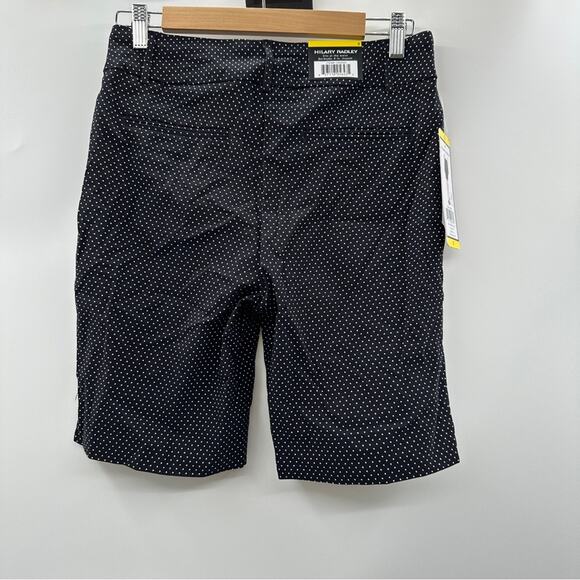 Hilary Radley Black & White Polka Dot Print High Rise Knee Length Shorts‎ Sz S - Picture 2 of 7